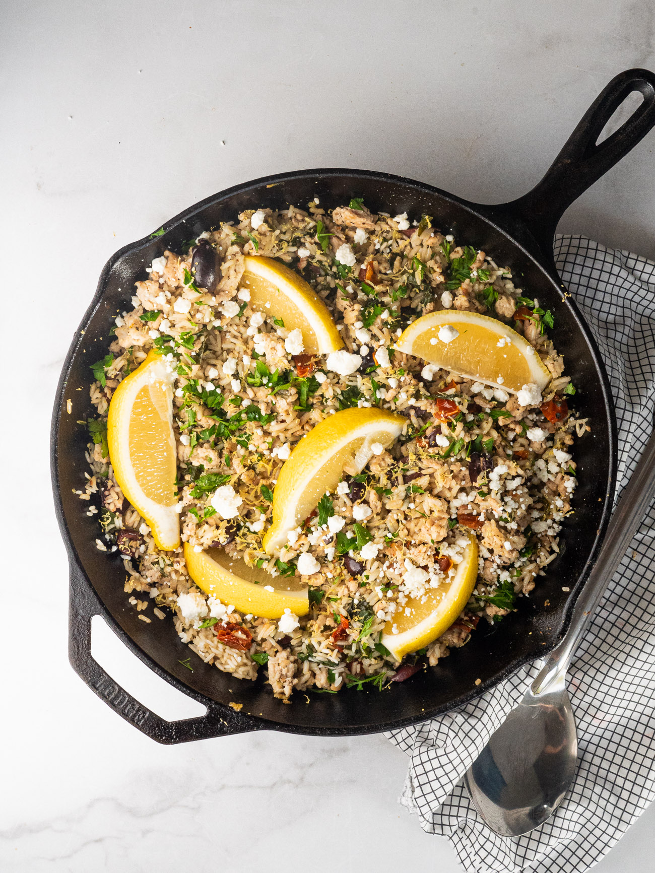 Greek Turkey and Rice Skillet - Budget Bytes