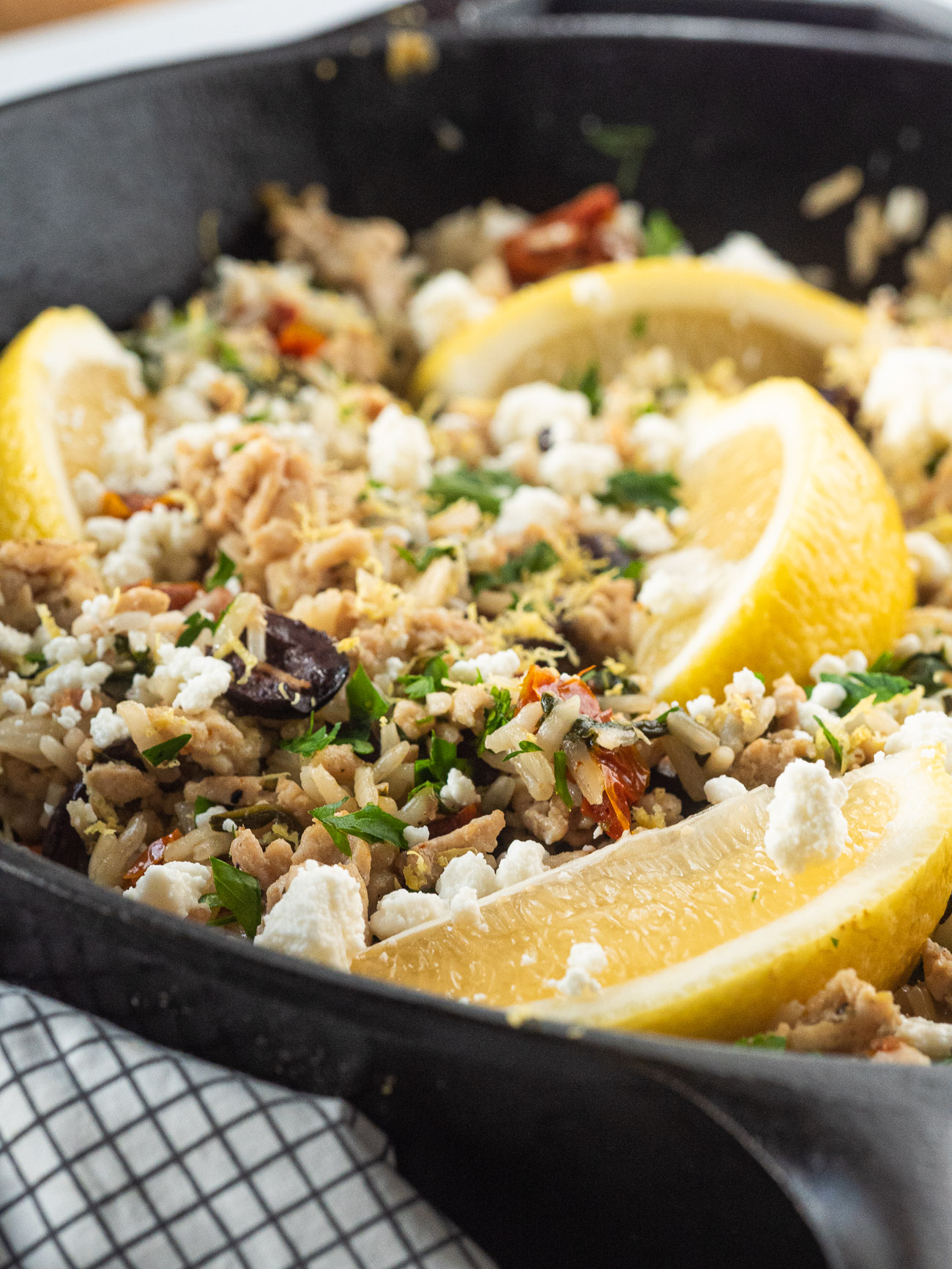 Greek Turkey and Rice Skillet - Budget Bytes