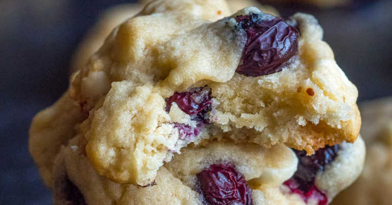 Blueberry White Chocolate Chip Cookies