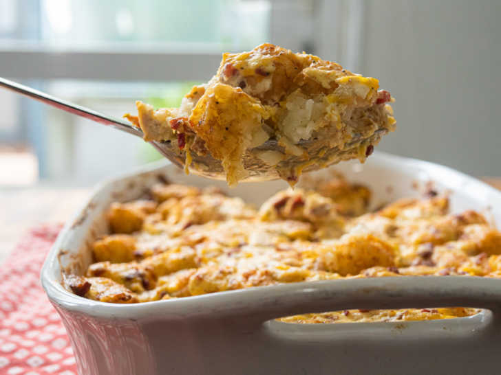 chicken tater tot casserole with cream of chicken soup