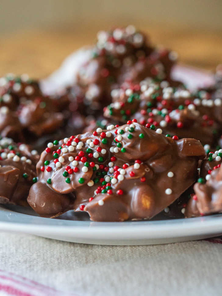 Easy Christmas Crockpot Candy - The Chunky Chef