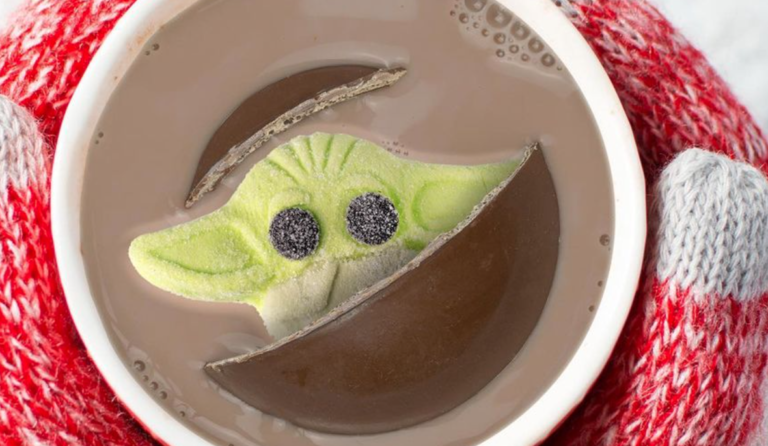 Star Wars Fans Will Love This Baby Yoda Hot Chocolate Bomb