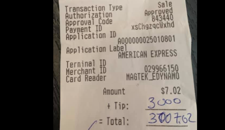 Customer Ordered A Beer And Left A $3000 Tip For Restaurant Workers