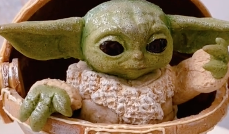 Dessert Artist Makes A Gingerbread Sculpture Of Baby Yoda