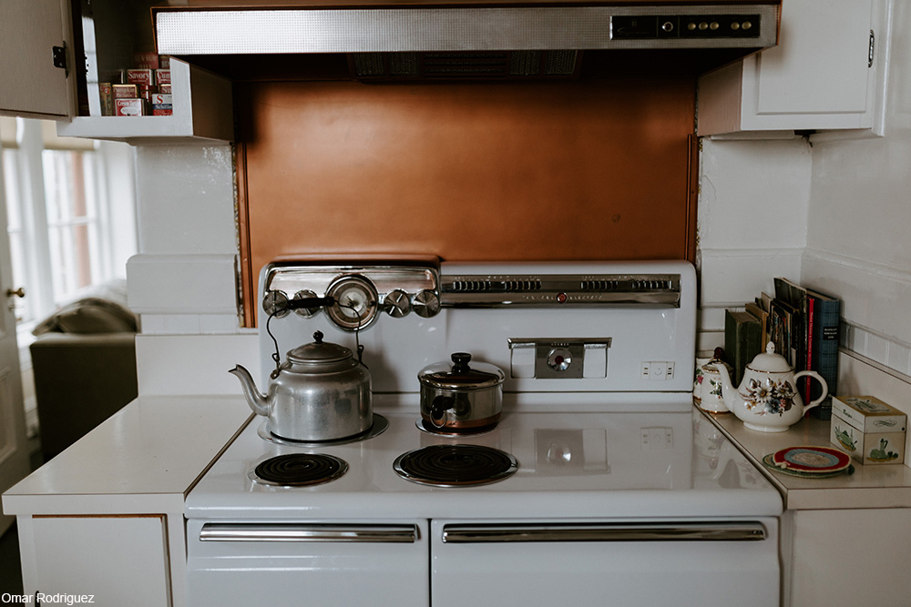 sparkling clean vintage kitchen