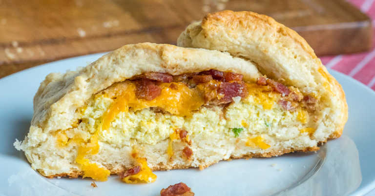 Bacon Egg and Cheese Biscuit Braid