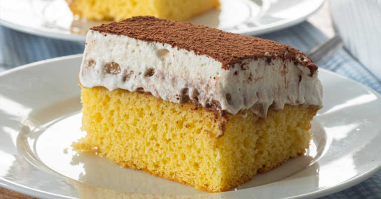 Tiramisu Poke Cake