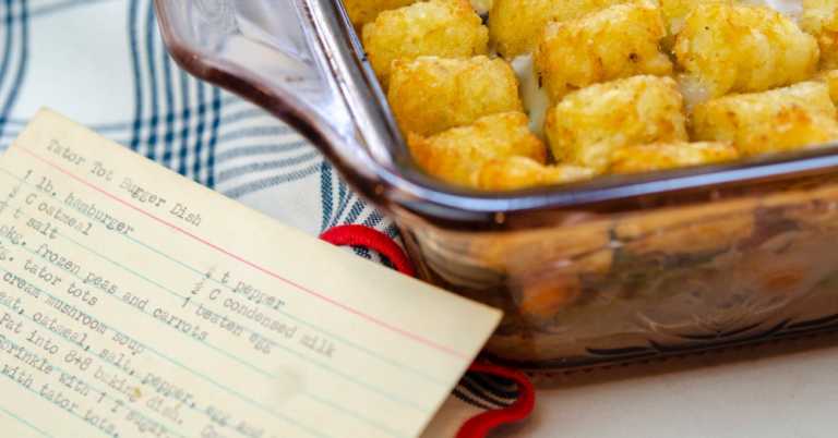 Recipe Tin Project: Tater Tot Burger Dish