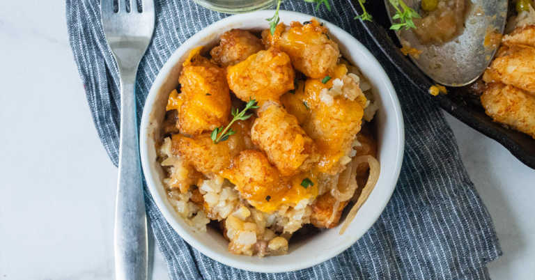 French Onion Tater Tot Casserole