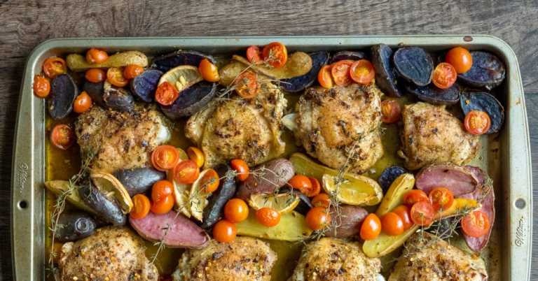 One-Pan Roast Chicken with Tomatoes