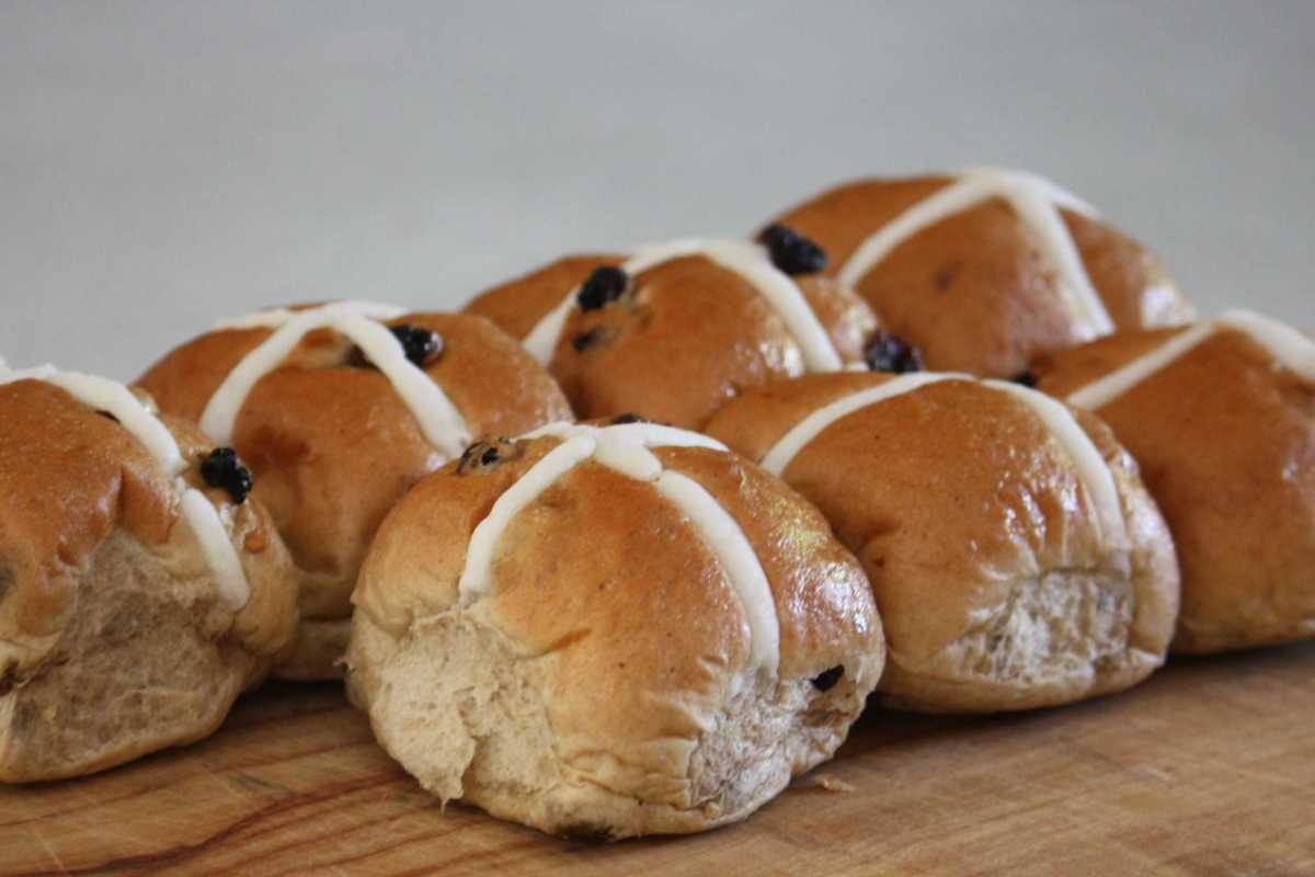 Displayed Hot Cross Buns