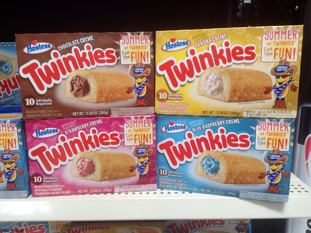 selection of different Twinkie flavors