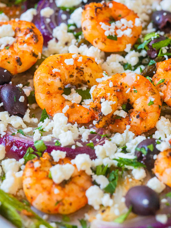 Mediterranean Shrimp Sheet Pan Dinner | 12 Tomatoes