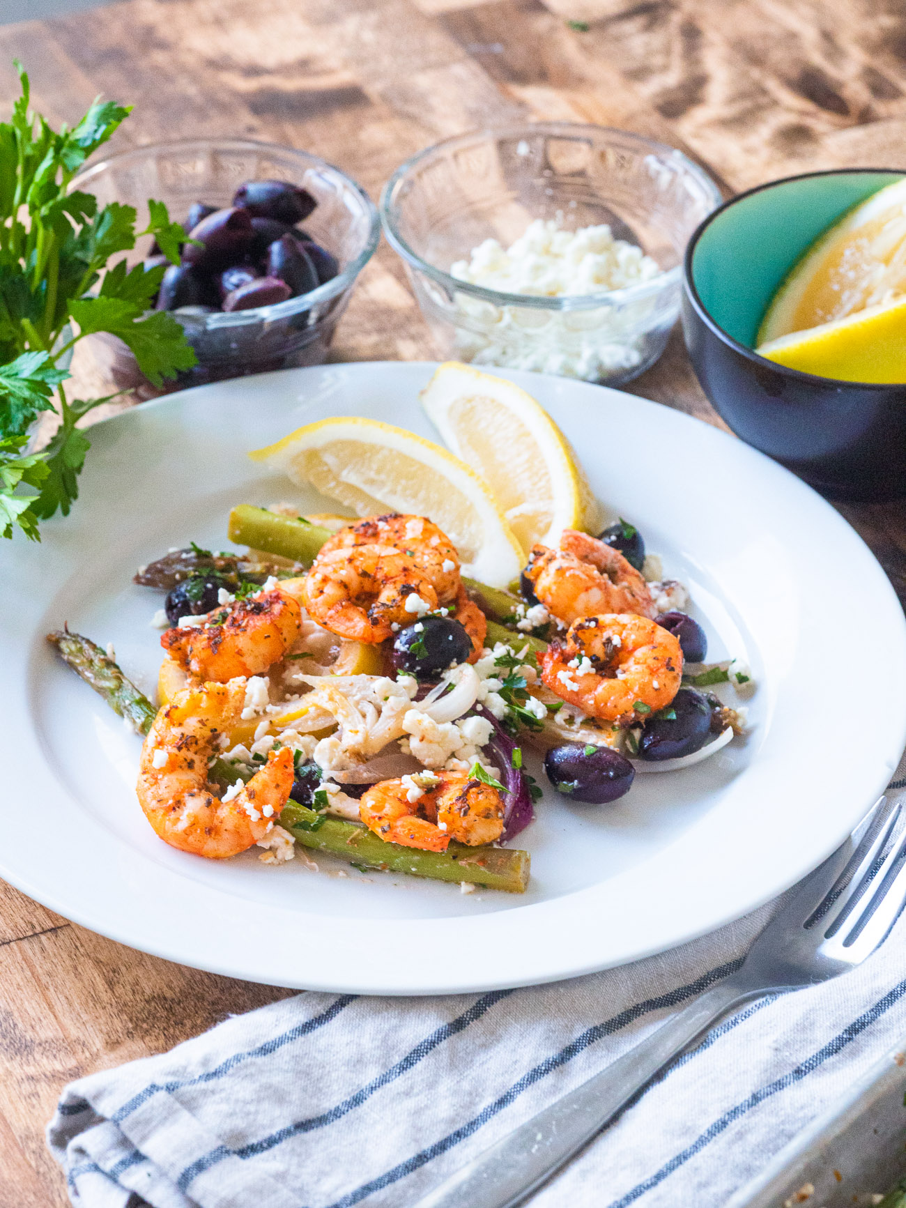 Sheet Pan Mediterranean Shrimp and Vegetables - QUICK and EASY!