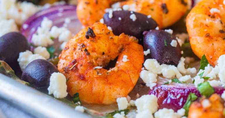 Mediterranean Shrimp Sheet Pan Dinner