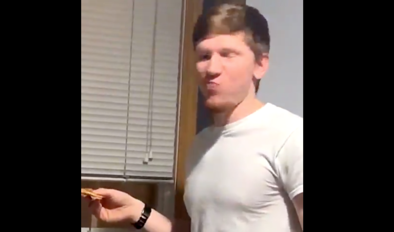 Husband Goes Viral For Running Cold Water Over Pizza To Cool It Down
