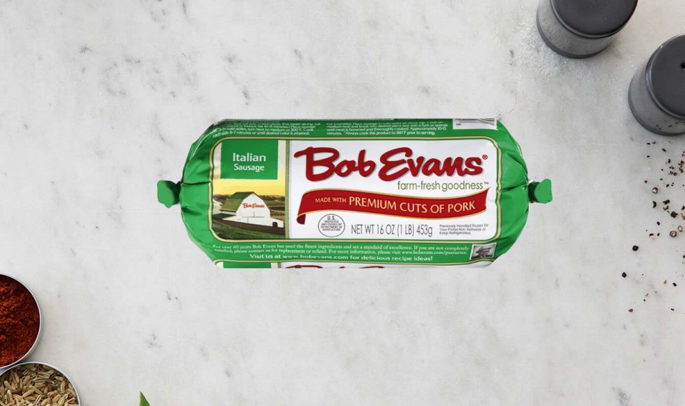 tube of Bob Evans Italian suasage