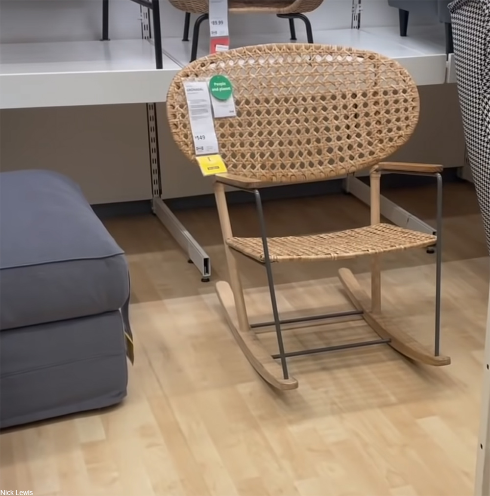 Ikea wicker rocking chair hot sale