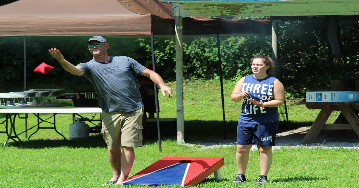 Cornhole is always a popular outdoor game