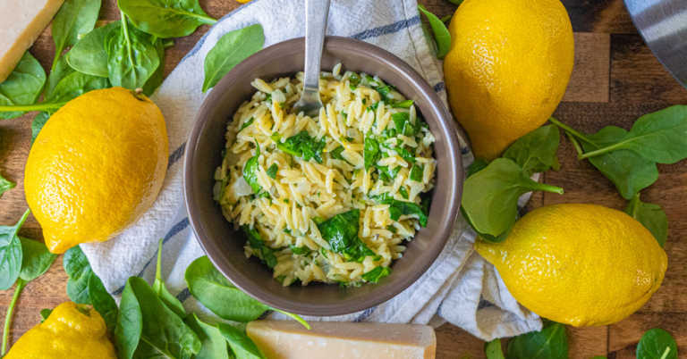 Instant Pot Lemon Spinach Orzo