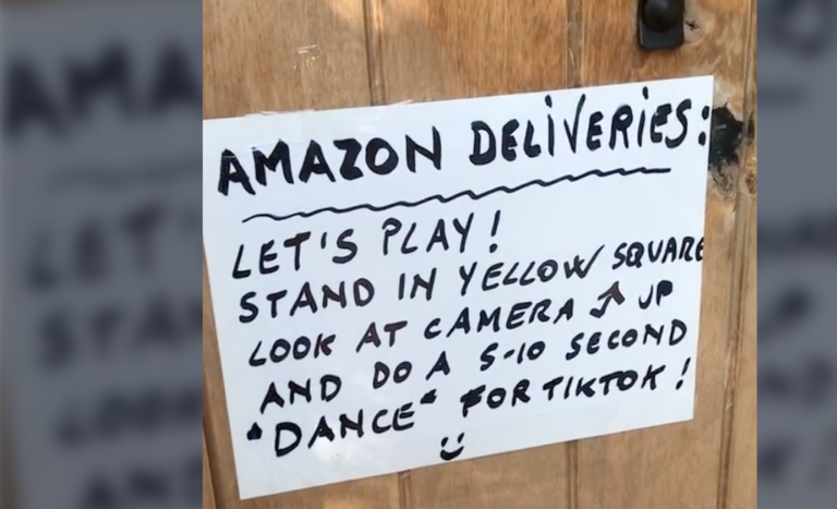 Customer Leaves Note Asking Delivery Drivers To Dance On Hidden Camera