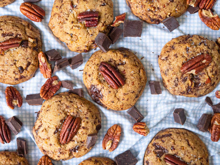 Bourbon Pecan Chocolate Chunk Cookies