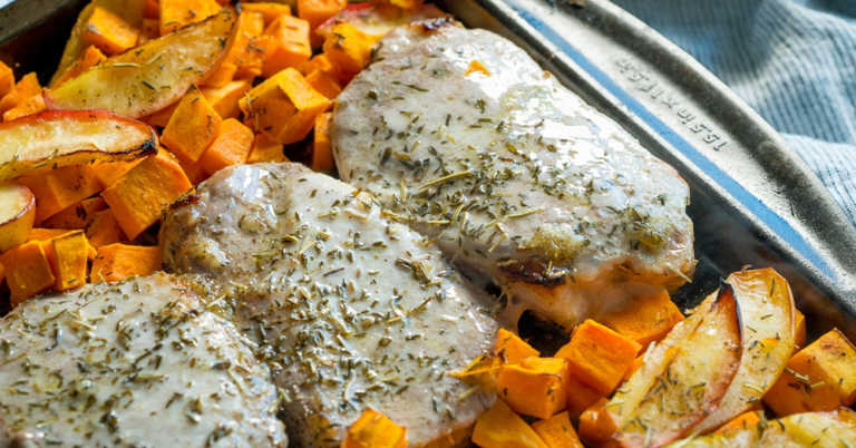 Sheet Pan Honey Glazed Pork Chops