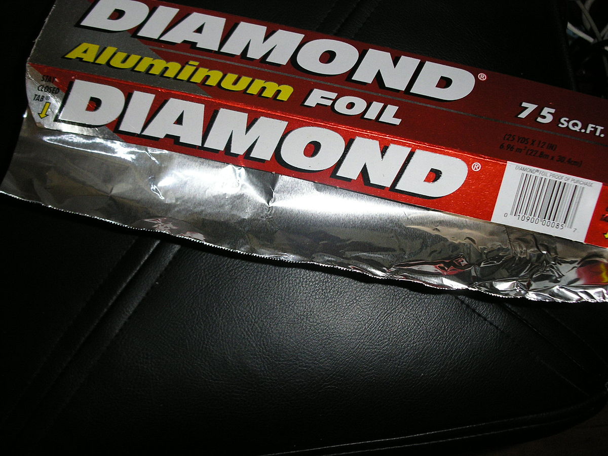 Tabs on the box keep your aluminum foil in place. 