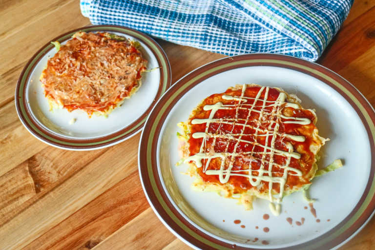Okonomiyaki, Japanese Cabbage Pancakes