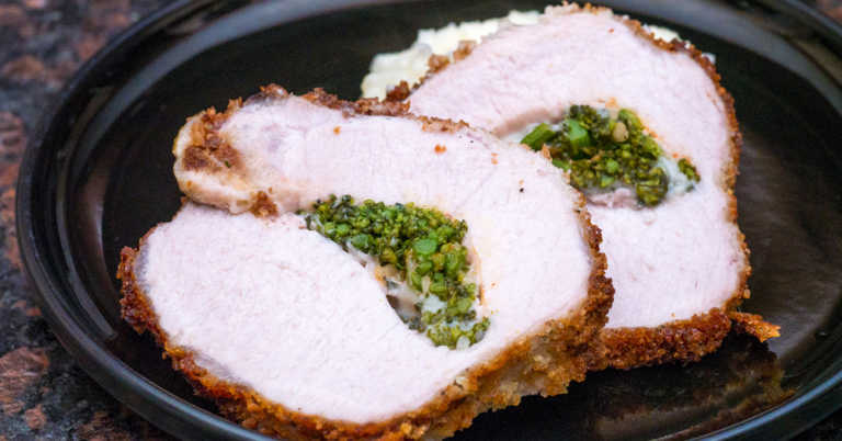Cheesy Broccolini Stuffed Pork