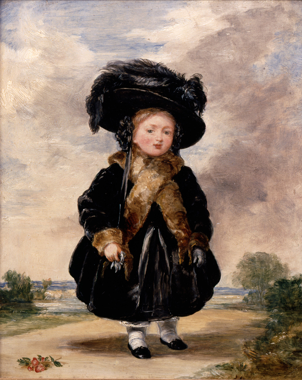 Portrait of the queen at age 4