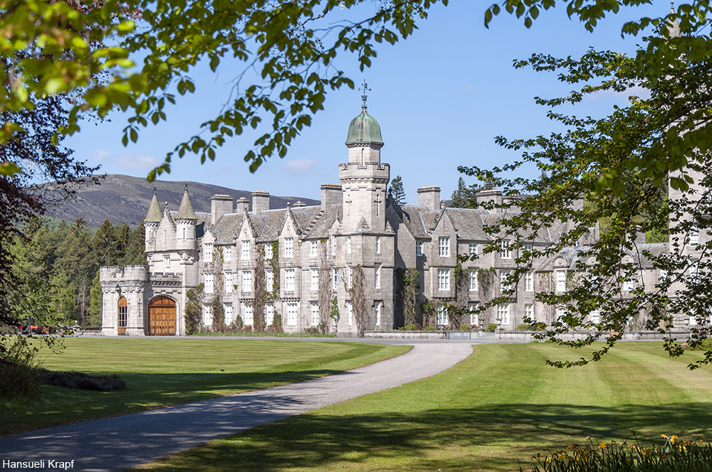 Balmoral Castle on a sunny day