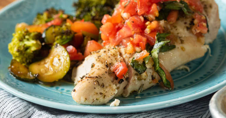 Sheet Pan Bruschetta Chicken