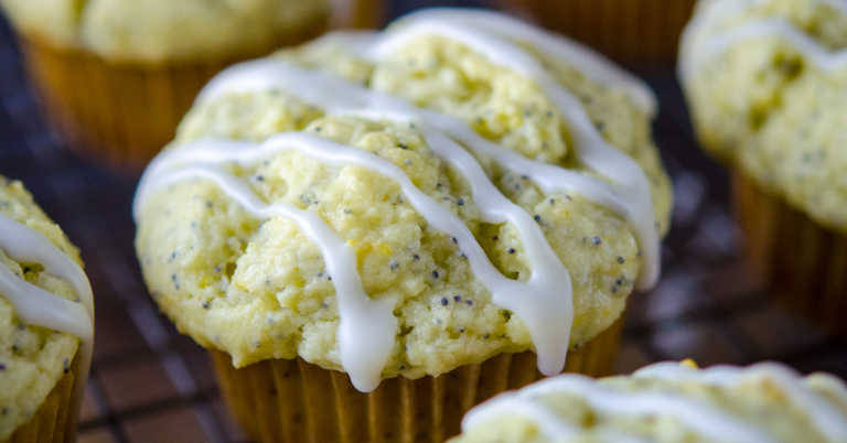 Greek Yogurt Lemon Poppy Seed Muffins