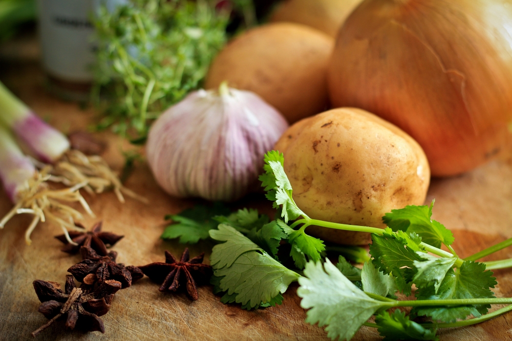 ingredients laid out on a chopping board