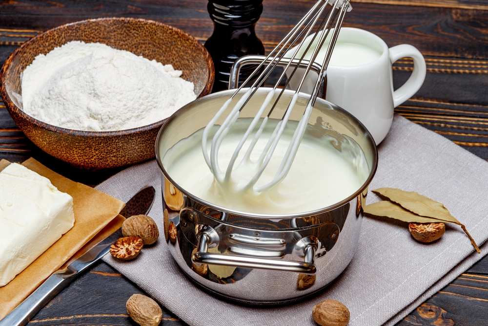 making bechamel sauce