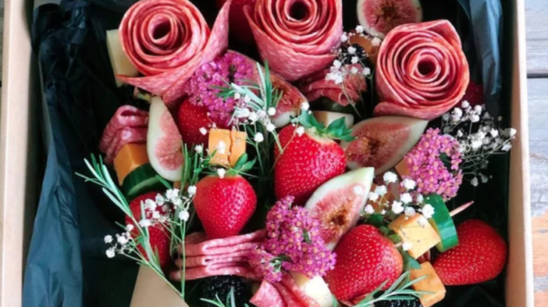 How To Make A Last-Minute Charcuterie Board Bouquet For Valentine’s Day