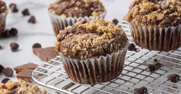 Chocolate Coffee Toffee Muffins