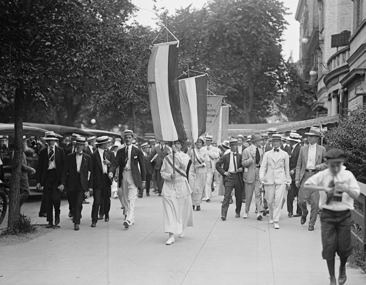 women's suffrage march, Washington DC, 1917