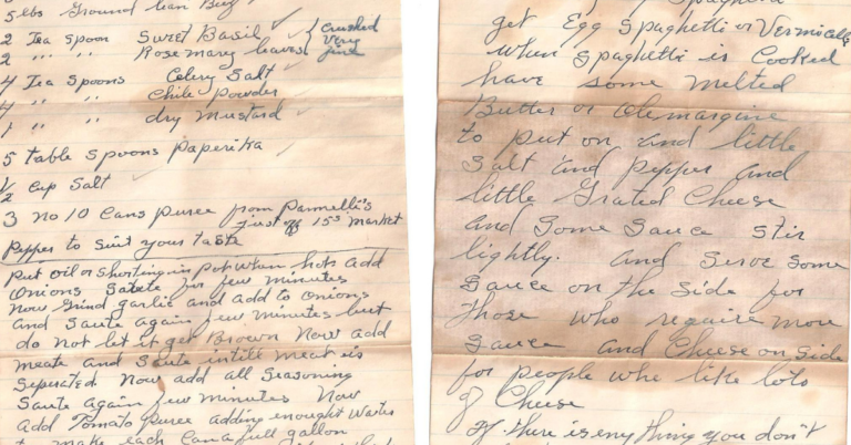 Man Finds An Old Family Recipe From 1947 Hidden In The Wall Of His Garage
