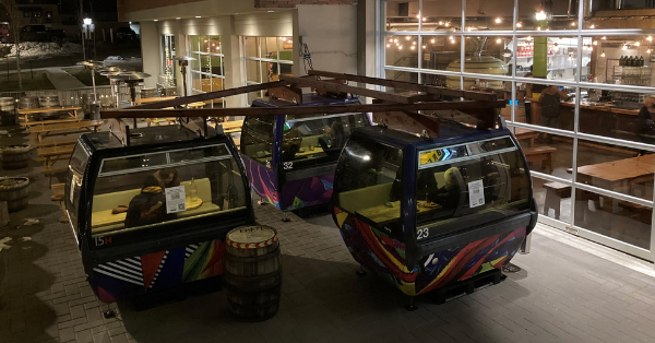 Brewery Turns Ski Gondolas Into Private Dining Rooms