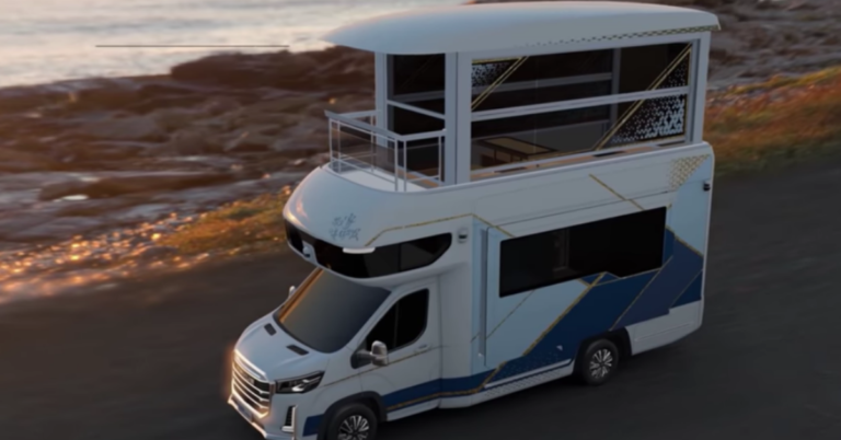 Ingenious Pop-Up Luxury Camper Has Its Own Second Floor