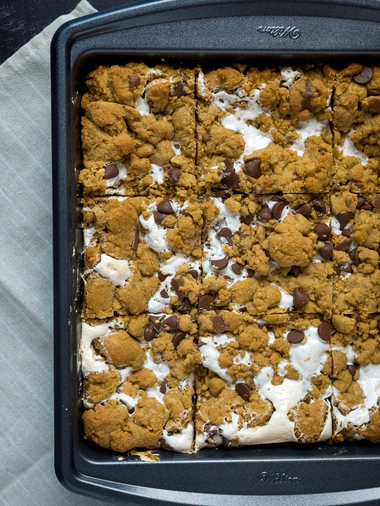 Fluffernutter Chocolate Chip Cookie Bars-image