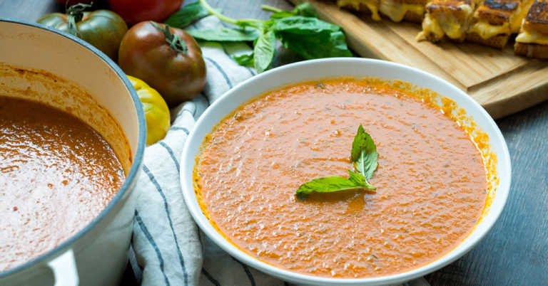 Roasted Tomato Basil Soup