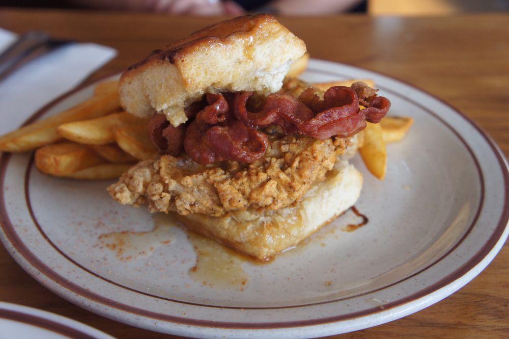 Honey Butter Chicken Biscuit Sandwich