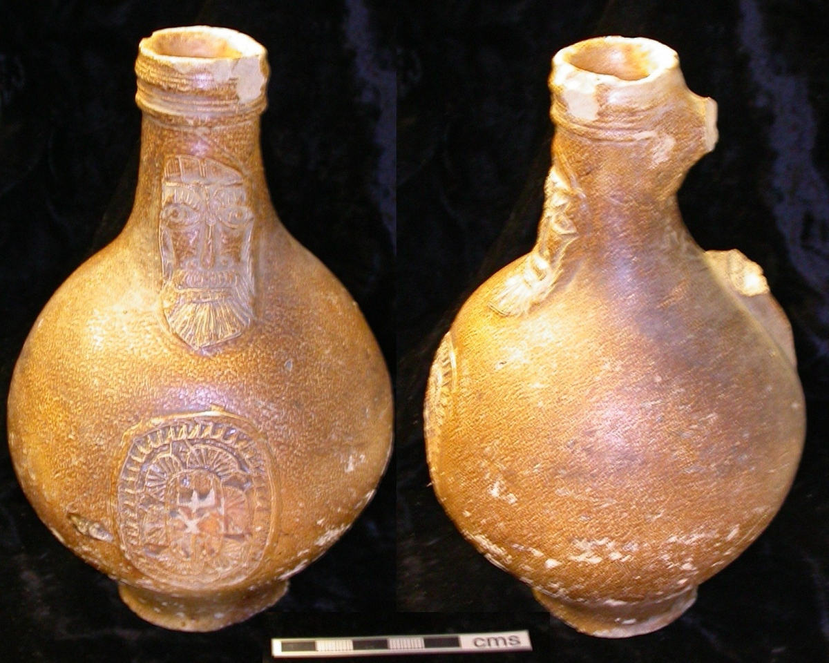 Renaissance era ceramic witch bottle