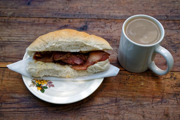 Bacon Butty and Coffee