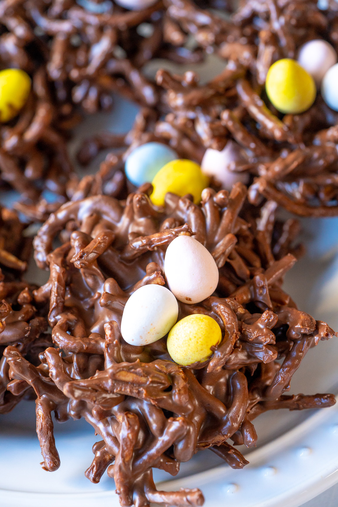 No-Bake Chocolate Easter Egg Nests-image