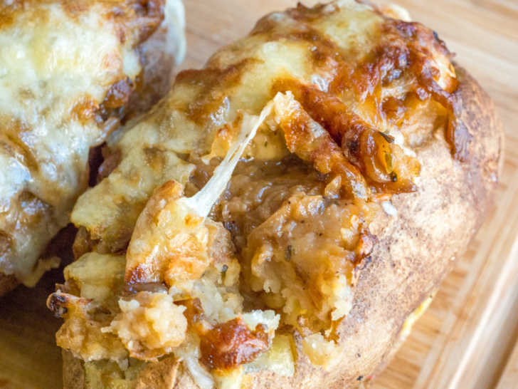 French onion stuffed potatoes