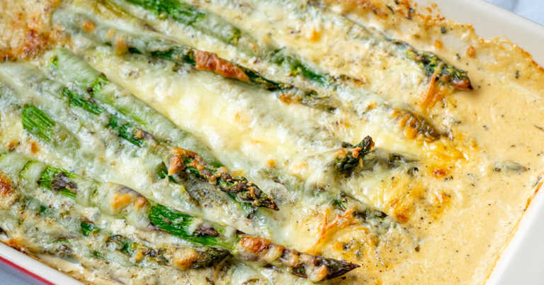 Creamy Italian Baked Asparagus